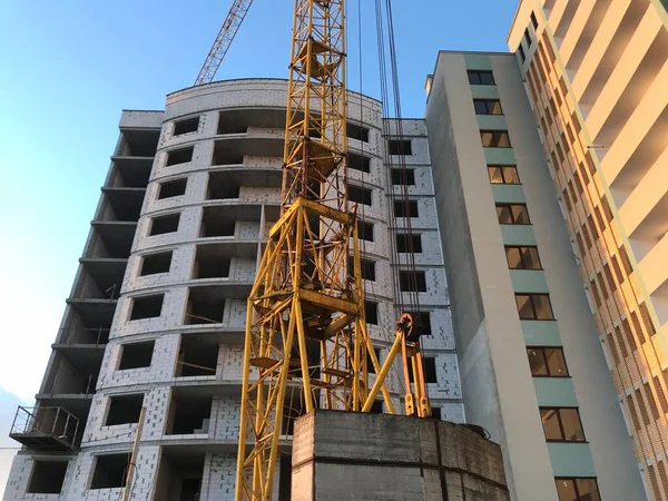 Local Construção Com Novas Casas Construção — Fotografia de Stock