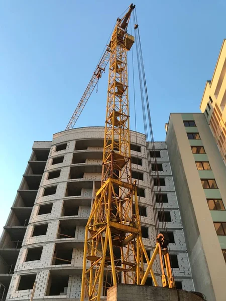 Local Construção Com Novas Casas Construção — Fotografia de Stock