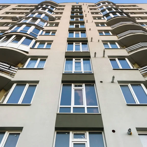 Nieuw Appartementencomplex Uitzicht Dag — Stockfoto