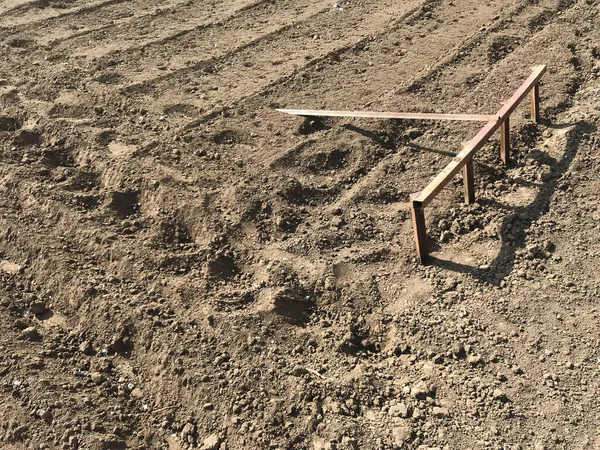 Traces Tracteurs Sur Sable — Photo