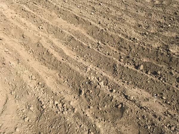 Spuren Von Traktoren Sand — Stockfoto