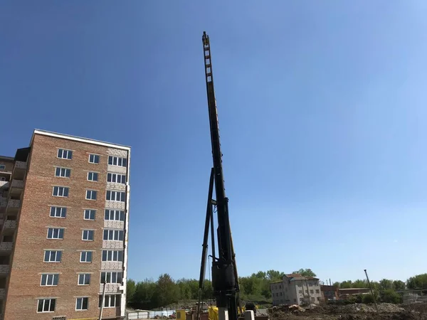 Byggplatsen Med Nya Bostäder Uppförande — Stockfoto