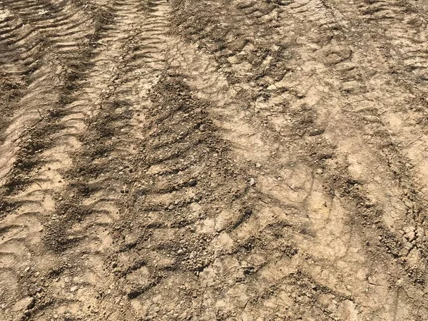 Traces Tractors Sand — Stock Photo, Image