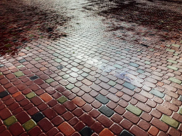 Paving Stones Various Colors Closeup Shot Daytime — Stock Photo, Image