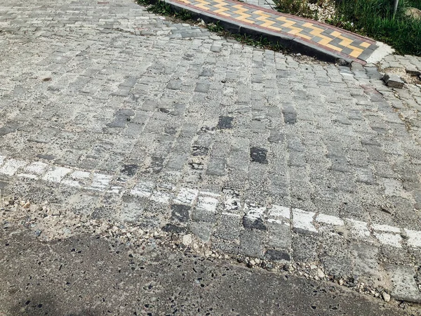 Paving Stones Various Colors Closeup Shot Daytime — Stock Photo, Image