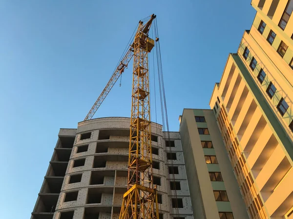 Local Construção Com Novas Casas Construção — Fotografia de Stock