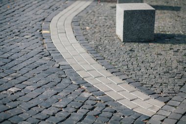 Gündüzleri şık bahçede çeşitli renklerde birbirine yakın köşeler.