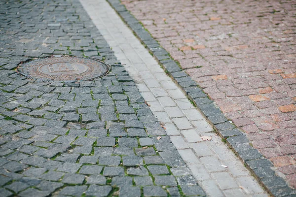 Pavers Aninhados Várias Cores Jardim Chique Durante Dia — Fotografia de Stock