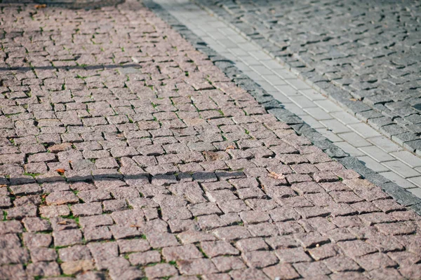 Geschachtelte Pflastersteine Verschiedenen Farben Schicken Garten Tagsüber — Stockfoto