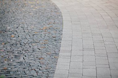 Gündüzleri şık bahçede çeşitli renklerde birbirine yakın köşeler.