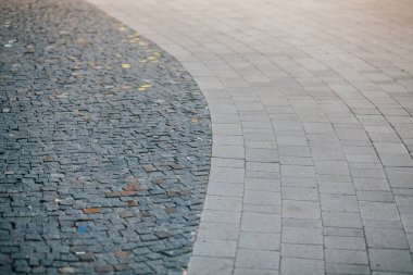 Gündüzleri şık bahçede çeşitli renklerde birbirine yakın köşeler.