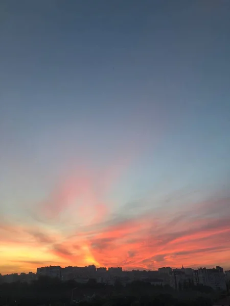 Blick Auf Die Stadt Des Sonnenuntergangs — Stockfoto