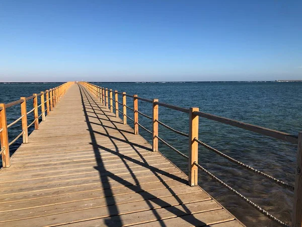 Beautiful View Sea Wooden Pier — Stock Photo, Image