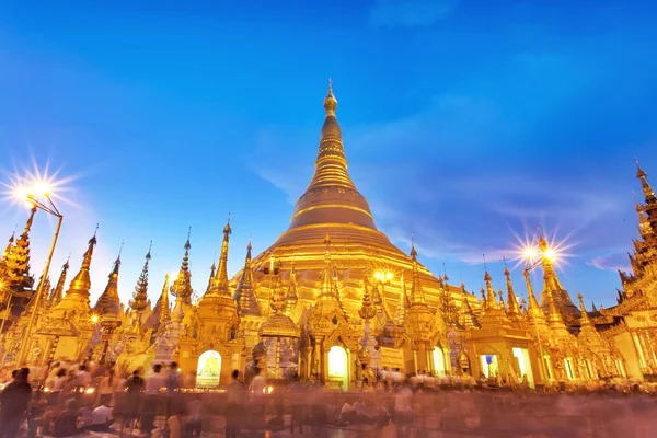 Pagode Swhedagon, une plus grande pagode dorée au Yagon, Myanmar Images De Stock Libres De Droits