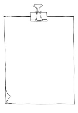 Kağıt antika sanat resim ile cilt klip