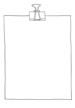 Kağıt antika sanat resim ile cilt klip