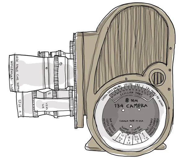 8 mm. Filmkamera Kunst Malerei — Stockfoto