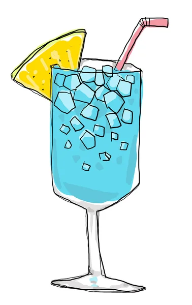 Blue hawaii cocktial — Stock Fotó