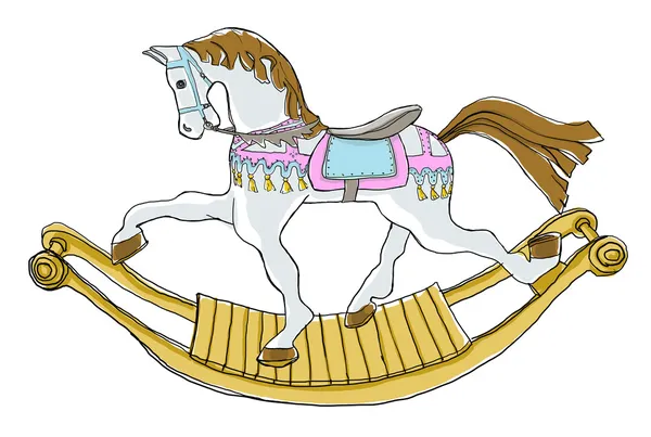 Carrusel balancín caballo — Foto de Stock