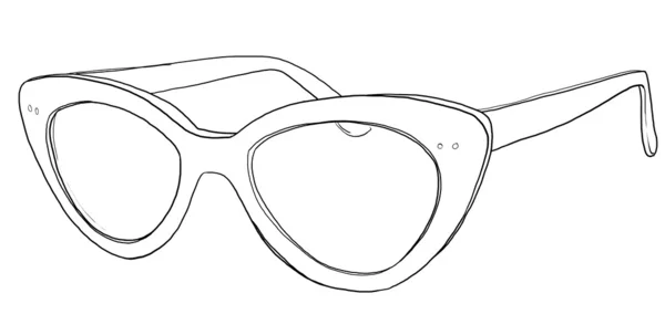 Gafas de ojo de gato Gafas de sol line art —  Fotos de Stock