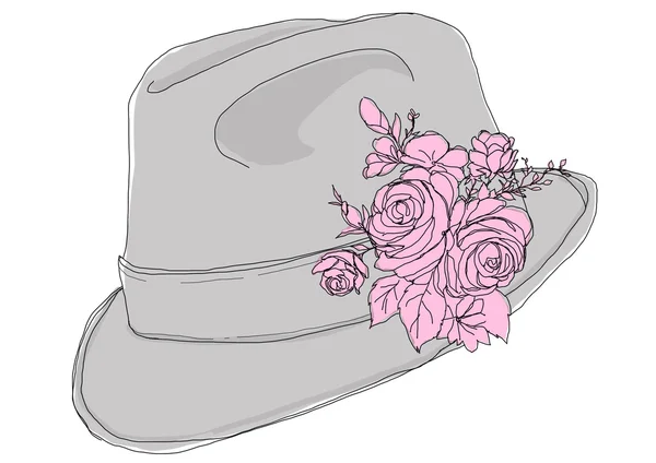 帽子和花 — 图库照片