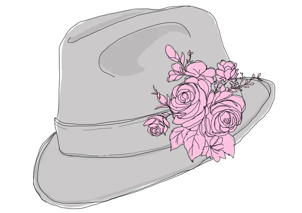 Hat and flower — Stock Photo, Image