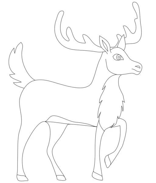 Deer line art — Stock Photo, Image