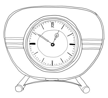 Retro Resepsiyon saat Hat sanatı