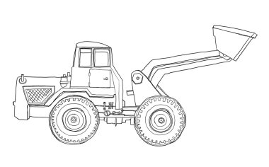 İnşaat araç Hat sanatı