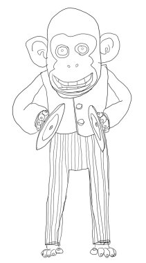 ziller oyuncaklar Hat sanatı ile maymun