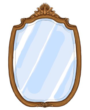 Vintage portre ayna çerçevesi 