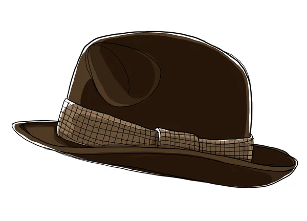 Mäns brun hatt fedora — Stockfoto