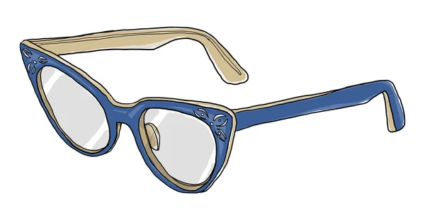 Blue Cat Eye Glasses — стоковое фото