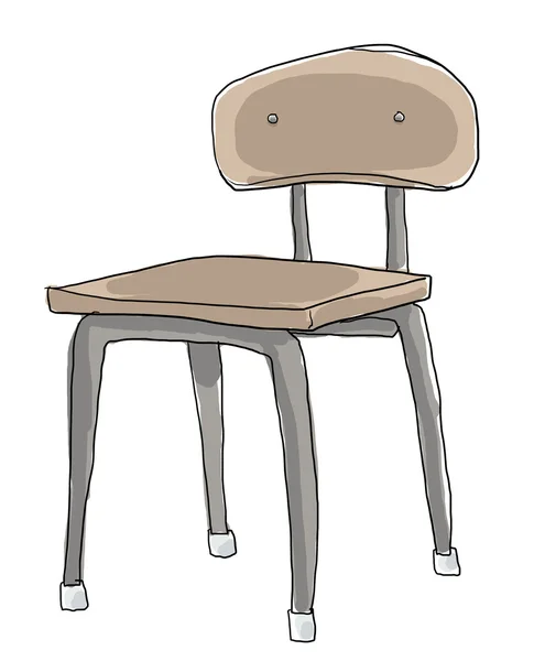 Детское кресло деревянное и металлическое — стоковое фото