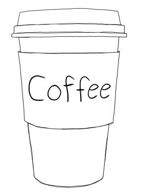 kahve fincanı Hat sanatı götürün 