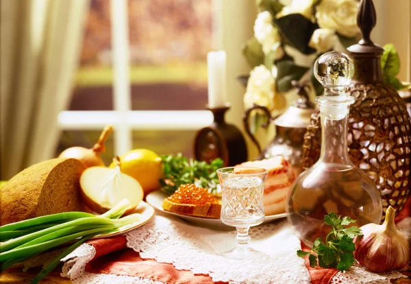 votka ile Vintage natürmort