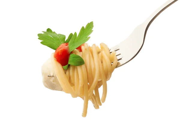 Pasta on fork — Stock Photo, Image