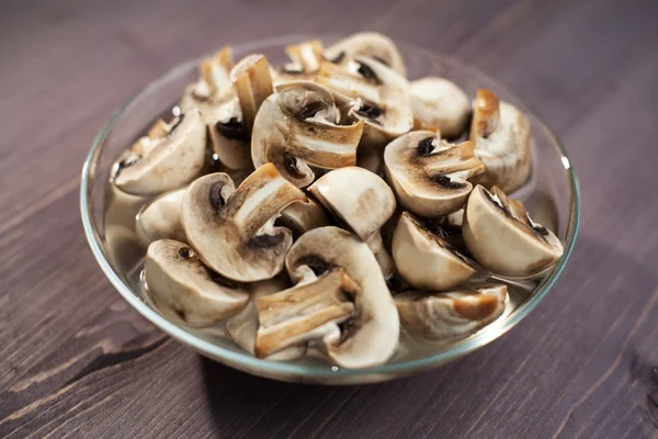 Mushrooms chopped — Stock Photo, Image