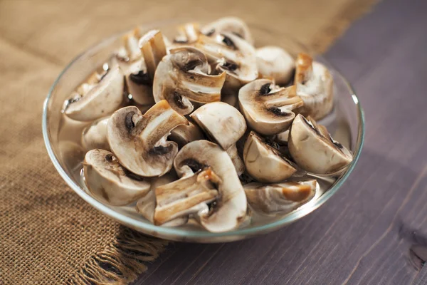 Mushrooms chopped — Stock Photo, Image