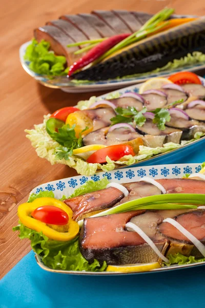 Zeevruchten voorgerecht salades — Stockfoto