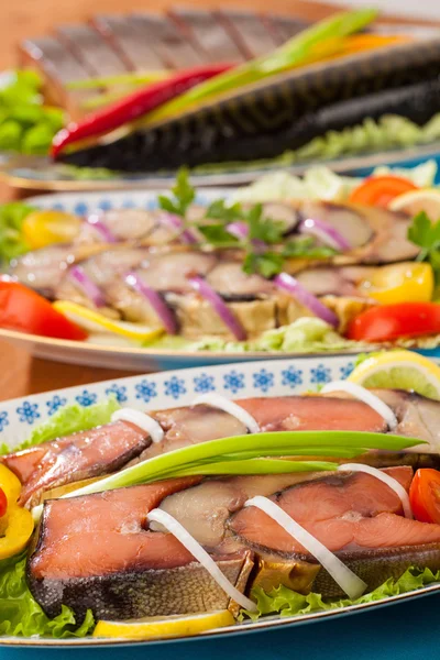 Pescado rojo aperitivo de marisco —  Fotos de Stock