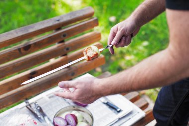 sopa (shashlyk üzerinde yapma ızgara et)