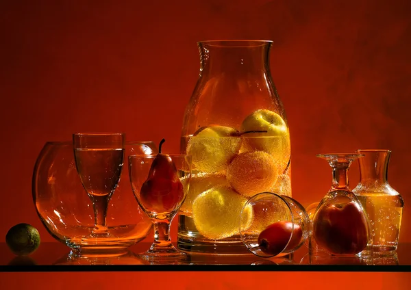 Fruts und Glas — Stockfoto