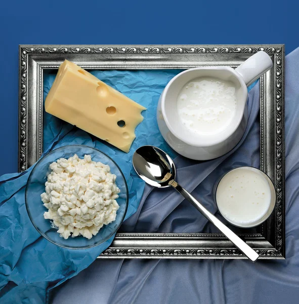 Молочні продукти натюрморт — стокове фото