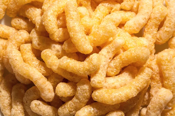 Air corn sticks closeup background — Stock Photo, Image