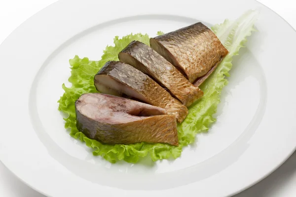 Geräucherte Fischstücke — Stockfoto