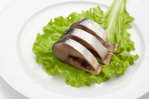 Tres trozos de pescado ahumado — Foto de Stock