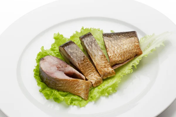 Geräucherte Fischstücke — Stockfoto