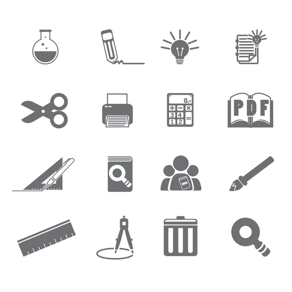 Herramientas aprendizaje icono conjunto 5 — Archivo Imágenes Vectoriales