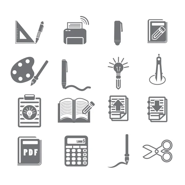 Hulpprogramma's leren pictogram set 3 — Stockvector